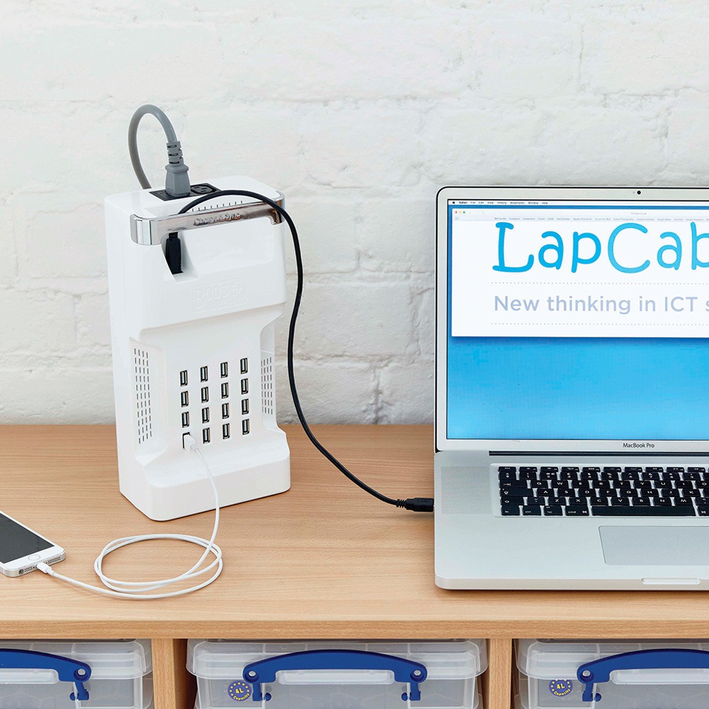 LapCabby BOO16CHSYNC Portable Charge and Sync Solution for 16 Tablets