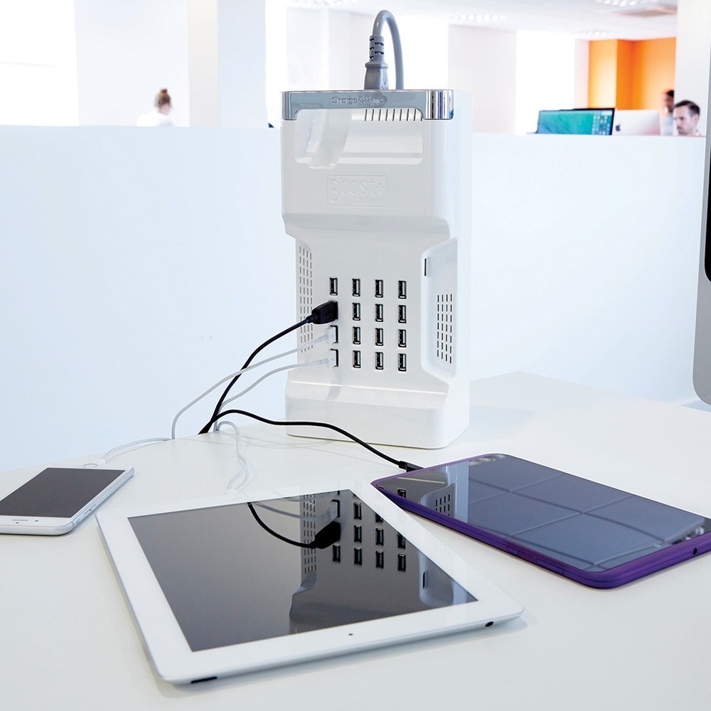 LapCabby BOOST16CO Charge Only 16-Device Portable USB Charger for any USB devices