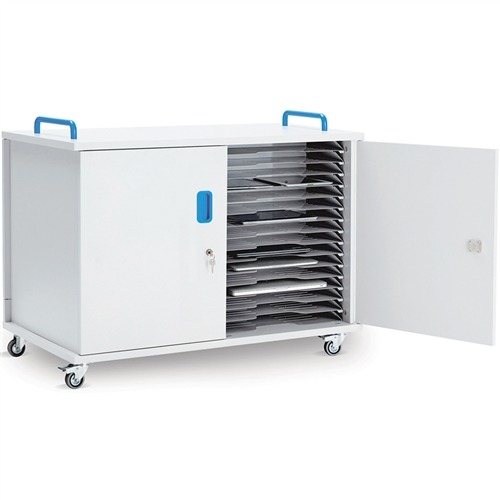 Lapcabby Lyte Double Door 32 Metal Shelf Mobile AC Charger Trolley