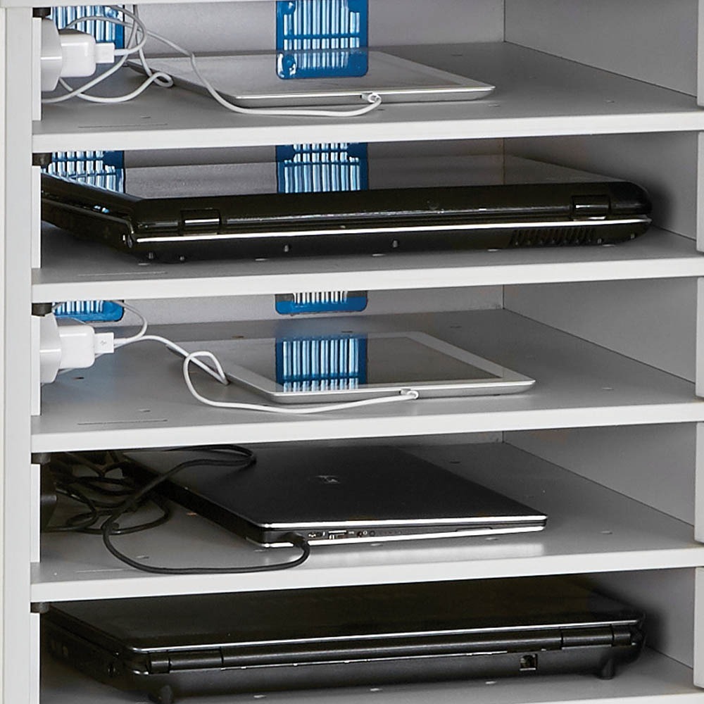 Lapcabby Universal Lyte Multi Door 10 Devices up to 15.6" Station Charger Cabinet